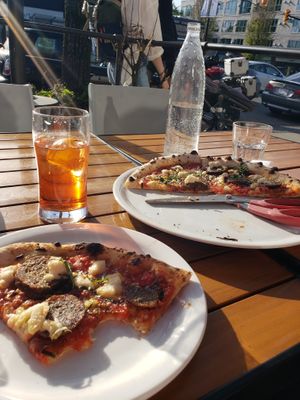 Pizza, drinks, sun...what more could you ask for at Pizzeria Grano in Vancouver