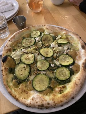 Pesto pizza  at Pizzeria Grano in Vancouver
