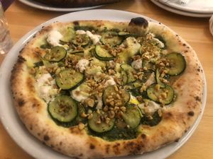 PESTO pizza   at Pizzeria Grano in Vancouver