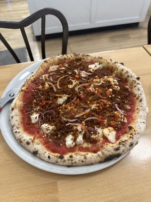 Bee sting pizza  at Pizzeria Grano in Vancouver