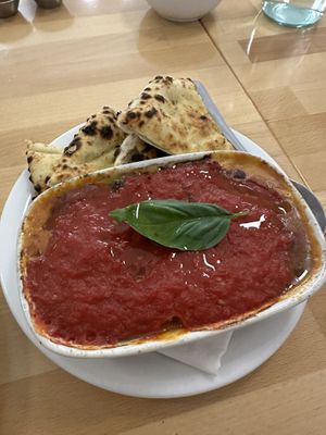 Eggplant marinara   at Pizzeria Grano in Vancouver