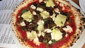 Capricciosa pizza at Pizzeria Grano in Vancouver