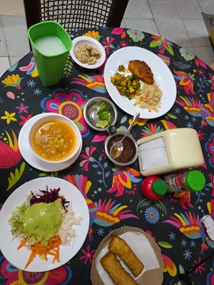 Daily lunch menu for 150 pesos at Gopals - Vegetariano's in Cancun