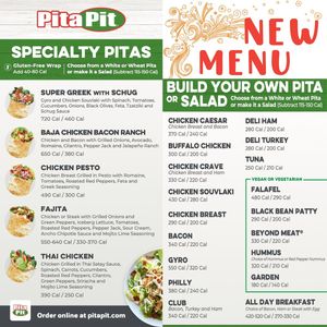 Vegan or Vegetarian Menu at Pita Pit in Roseburg