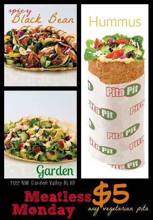 Meatless Monday $5 at Pita Pit in Roseburg