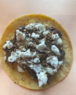 Mole sin Pollo Taco at Chilango PDX in Portland