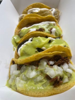 Tacos to go at Chilango PDX in Portland