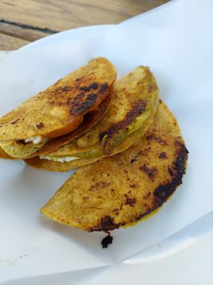 Mini quesadillas with filling added (upcharge) at Chilango PDX in Portland