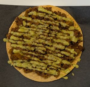 Tostada with chorizo at Chilango PDX in Portland