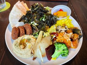 The vegan lunch set (regular size )  at Cafe Absinthe カフェアブサン in Osaka