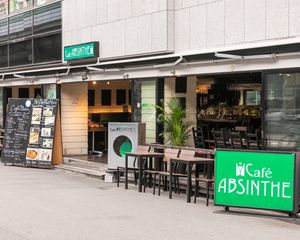 Outside of shop at Cafe Absinthe カフェアブサン in Osaka