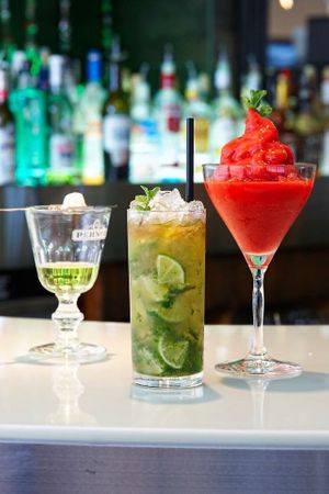 Absinthe, Mojito and Frozen Strawberry Margarita - are one of the best in Osaka  at Cafe Absinthe カフェアブサン in Osaka