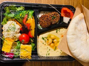 Vegetarian/Vegan Lunch Box - ¥600 at Cafe Absinthe カフェアブサン in Osaka