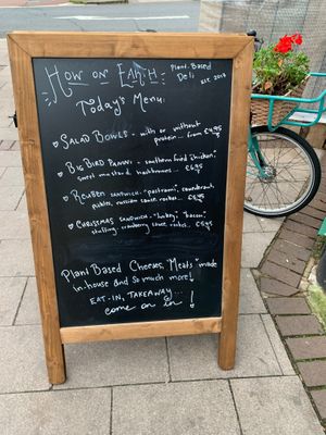 Menu Sample at How On Earth in Exeter