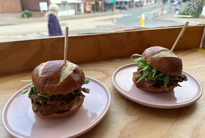 Vegan roast dinner sandwich!  at How On Earth in Exeter