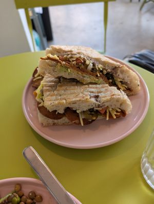 Pepperoni sandwich at How On Earth in Exeter