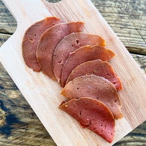 Handmade meat substitute: wafer thin ham style slices. at How On Earth in Exeter