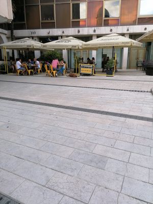 Seating area outside at Submarine Burger in Rijeka