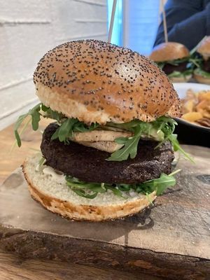 Vegan burger at Submarine Burger in Rijeka