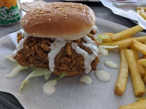 Burger at Really Happy Chicken in Brighton