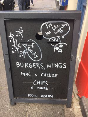 Blackboard  at Really Happy Chicken in Brighton