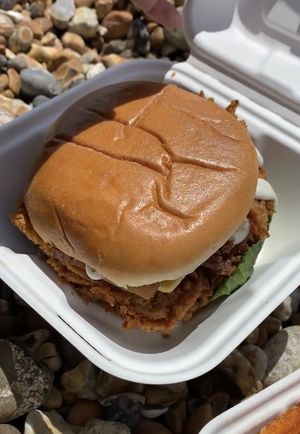 Vegan Burger - very massive at Really Happy Chicken in Brighton
