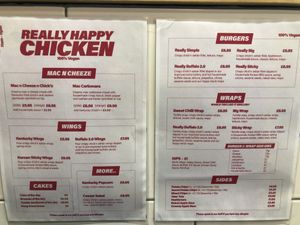 Menu at Really Happy Chicken in Brighton