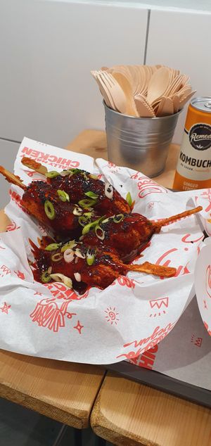 korean sticky wings at Really Happy Chicken in Brighton