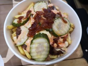 Cheezeburger Loaded Fries at Really Happy Chicken in Brighton