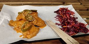 Korean spicy wings at Really Happy Chicken in Brighton