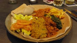 Mixed vegan plate #2 at Lalibela in Ingolstadt