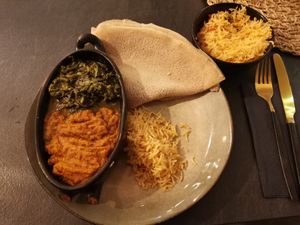 Rote Linsen & Spinar, lecker gewürzt at Lalibela in Ingolstadt