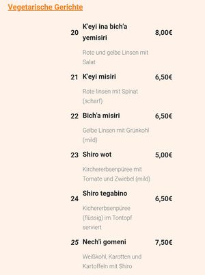 Main course at Lalibela in Ingolstadt