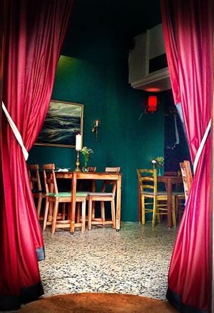 Very cozy inside. The restaurant is in the base of the tower.  at De Watertoren in Rotterdam