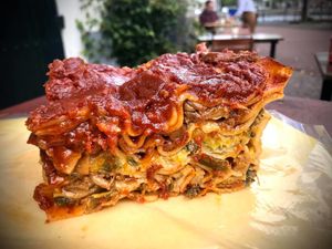 I had an absolutely amazing oyster mushroom lasagna. Beautiful flavors. Something I could not easily make at home, which is what I look for when going out.  at De Watertoren in Rotterdam