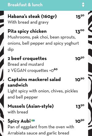 + 60 cents for the vegan option is the wrong message :( at Habana Beach in The Hague