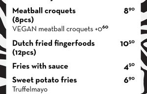 The starter meatball croquets are way better and cheaper, than as a main course at Habana Beach in The Hague