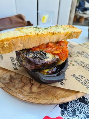 Eggplant dish at Habana Beach in The Hague