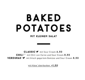 baked potatoes at TamTam in Ingolstadt