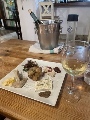 Vegan cheese board  at Brio in Tarifa