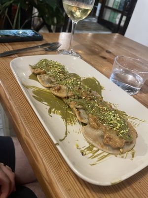 Vegan ravioli   at Brio in Tarifa