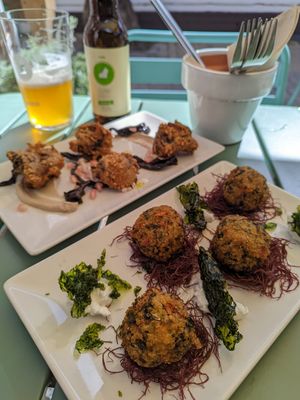 Croquetas de setas / Croquetas de mar at Brio in Tarifa