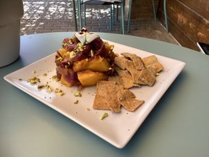 Roast pumpkin at Brio in Tarifa