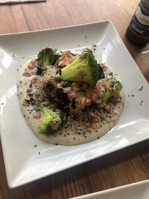 Timbale with black rice underneath   at Brio in Tarifa