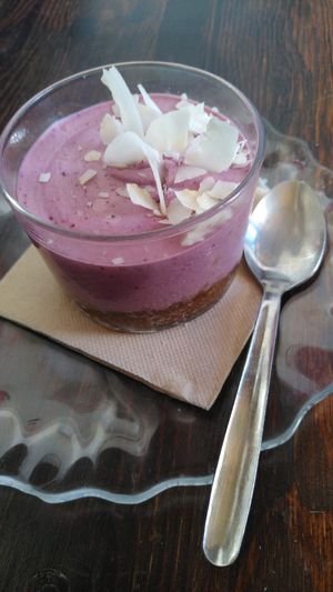 Vegan cheesecake. Delicious. at Brio in Tarifa