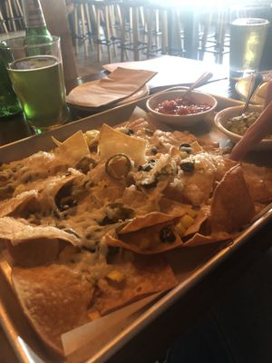 Vegan nachos  at Swans Hotel in Victoria