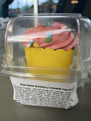 Vegan Strawberry Lemonade Cupcake for Summer!   at Walt Disney World - Landscape of Flavors in Lake Buena Vista