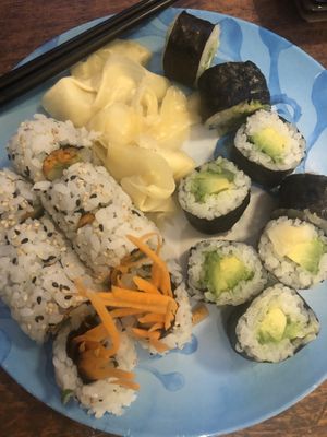 Vegan Rolls (take-out) at Ziree Thai & Sushi in Delray Beach