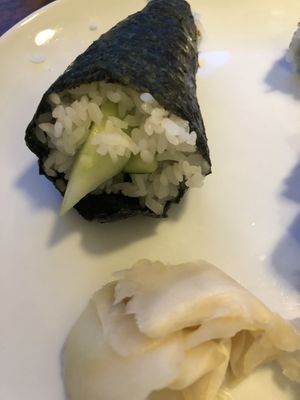 Cucumber hand roll  at Ziree Thai & Sushi in Delray Beach