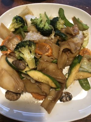 Vegan Pad See Ew w/ Veggie, Can Add Tofu (NO EGG OR OYSTER SAUCE) at Ziree Thai & Sushi in Delray Beach